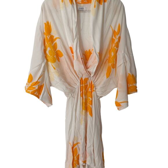 S/W/F dress short floral print summer beach SZ S PARTY - Picture 7 of 8